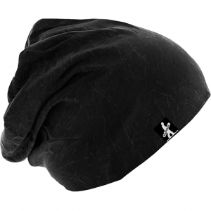 Stonewashed Jersey Beanie Black